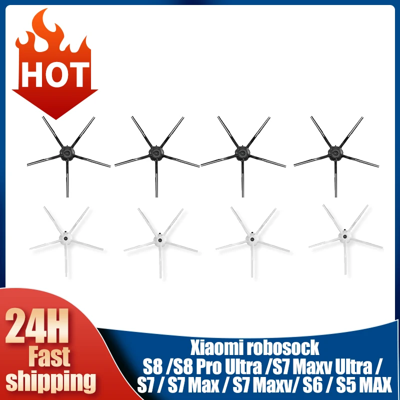 Spazzola Laterale A 5 Bracci Per Xiaomi Roborock S8 /S8 Pro Ultra/S7 Maxv Ultra/S7/S7 Max / S7 Maxv/ S6 / S5 Max Spazzole In Silicone