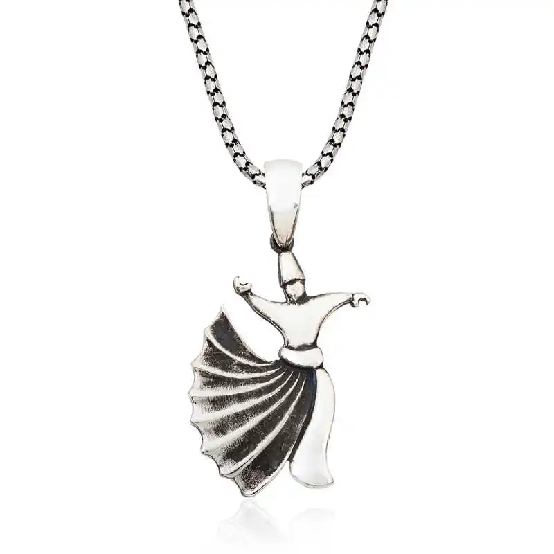 

Tevuli 925 Sterling Silver Whirling Dervish Male Necklace