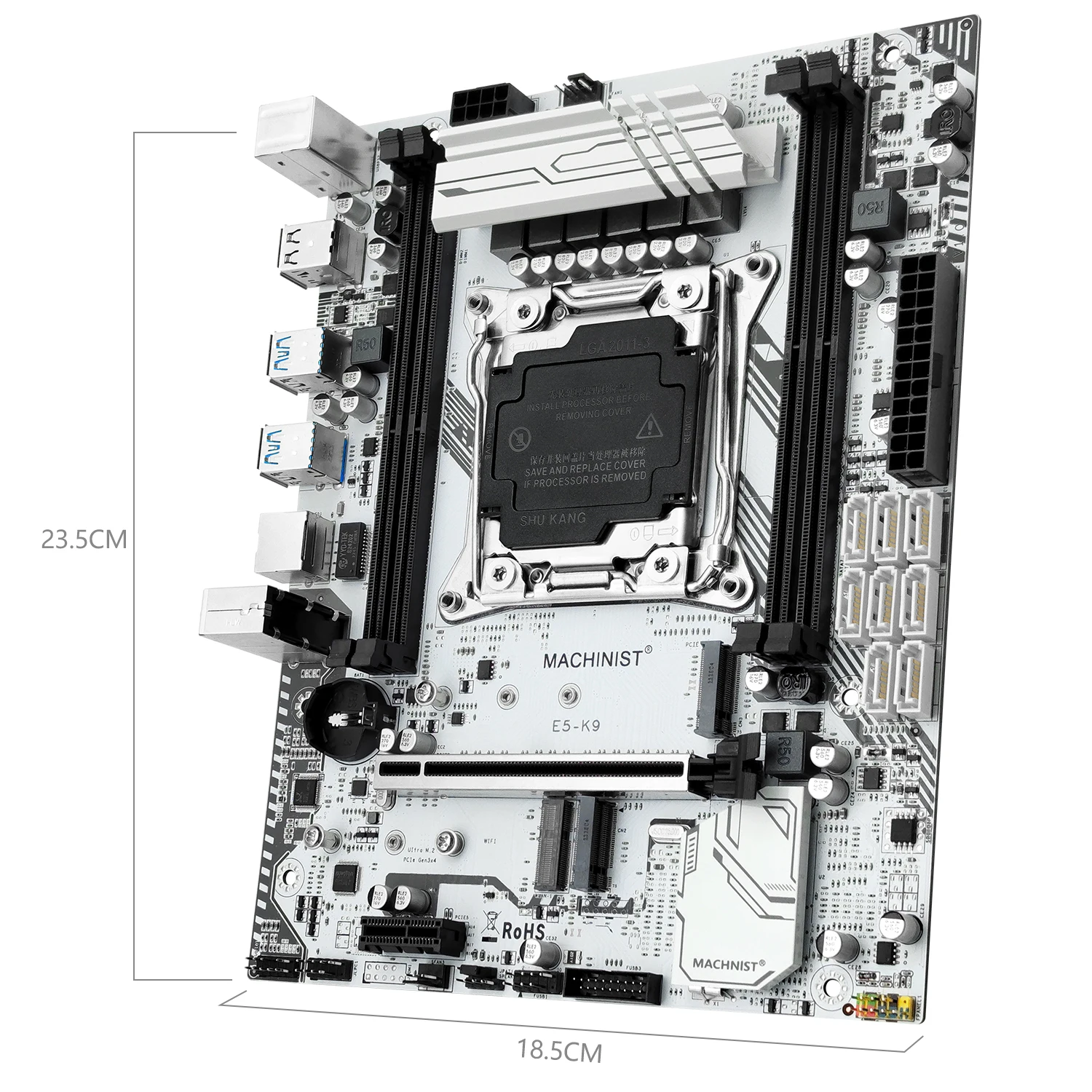 Комплект материнской платы Machinist X99 LGA 2011-3 с процессором Xeon E5 2666 V3 и DDR4 2 шт. * 16 Гб RAM -