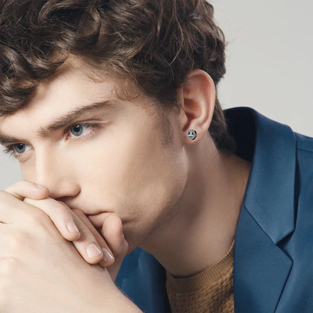 Серьги-гвоздики в готическом стиле для мальчиков из нержавеющей стали рок/панк с