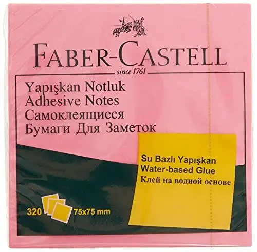 

Brand: Faber-Castell 5089565439 Sticky Memo Notes 75 X75Mm, Mixed Fluorescent Color Cube Category: Table