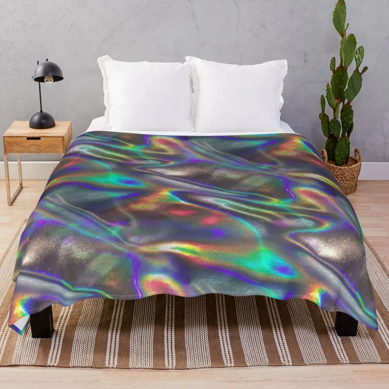 

Holographic Print Thick blankets Fce Print Warm Throw Thick blanket for Bed Sofa Camp Office