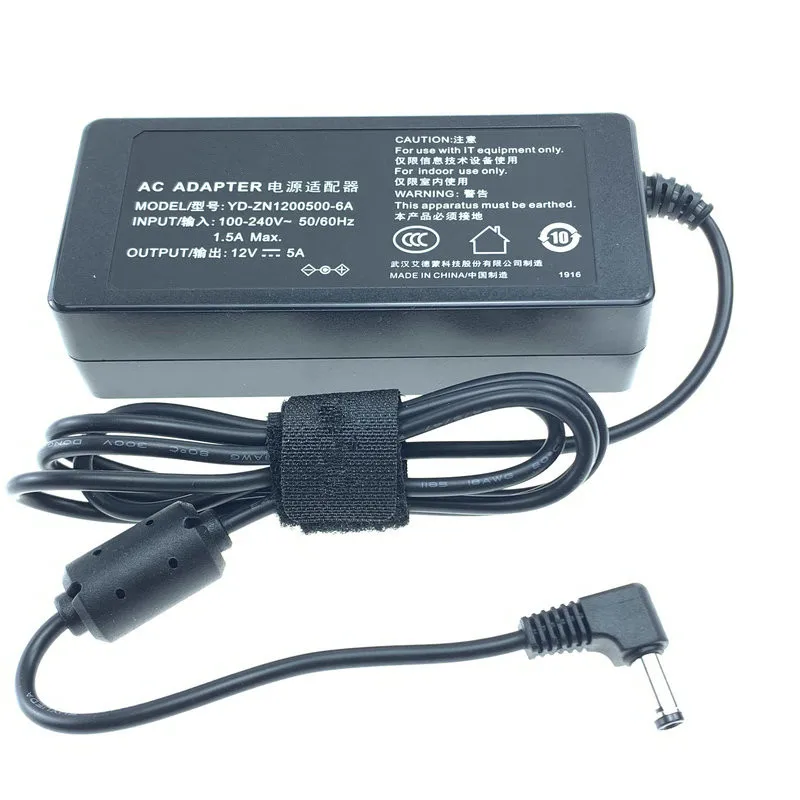 Подлинный YD-ZN 1200500 -6A 12V 5A 60W 4.16A 5.5x2.5mm ADPC1260AB ADPC1260AT Адаптер переменного тока для