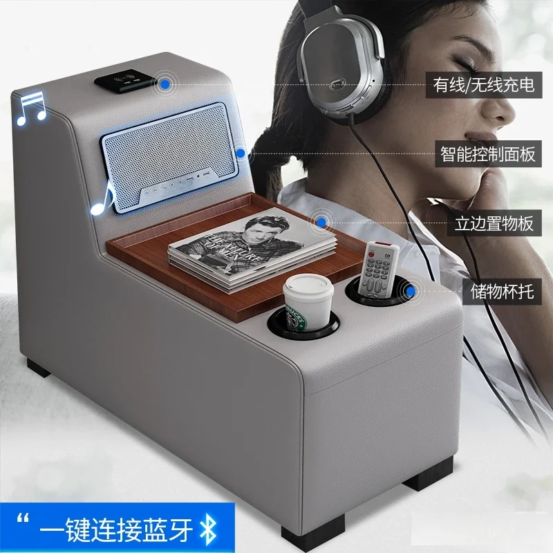 Набор кожаных секционных диванов с подстаканником USB регулируемые подголовники