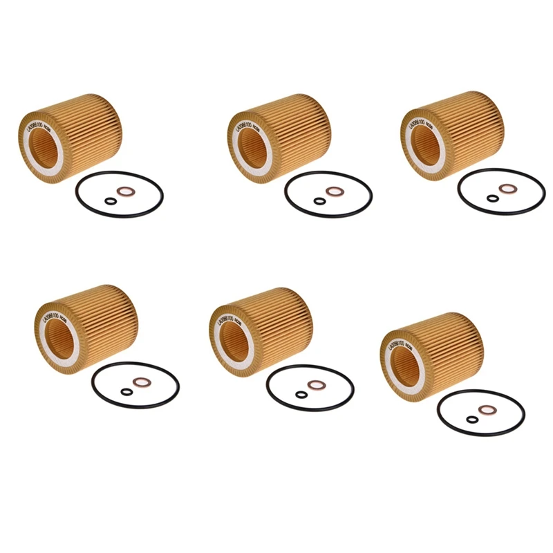 6X масляный фильтр двигателя Hu816x для Bmw E60 E82 E88 E90 E92 E93 09106015 11427541827