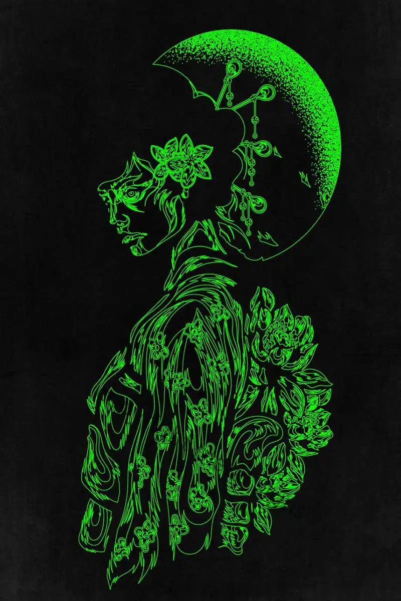 

Неоновый зеленый японский Настенный декор гейши Ретро винтажная металлическая вывеска оловянные пластины неоновая вывеска для мужчин пещ...