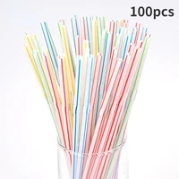 100pcs disposable straws milk tea bar home accessories plastic straws confinement children color straws wholesale
