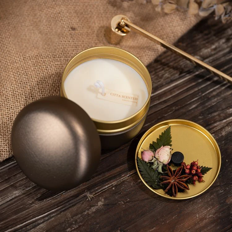 Домашняя Свеча для ароматерапии сушеные цветы в стиле ретро железная коробка