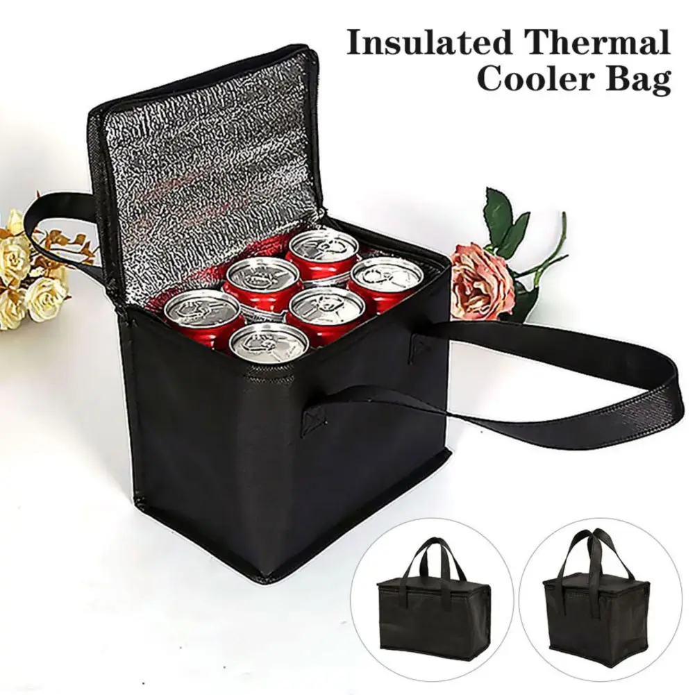 

Portable Thermal Insulated Cooler Bags Large Camping Lunch Bento Box Trips BBQ Meal Drink Zip Pack Picnic Supplies Sport