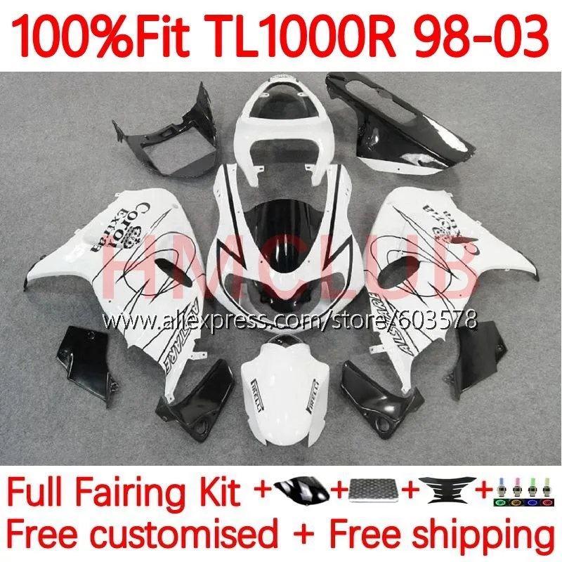 

TL1000 For SUZUKI SRAD TL 1000 R 1000R 98 99 01 02 03 TL1000R 1998 2000 2001 2002 2003 Injection Fairings 103No.20 glossy white