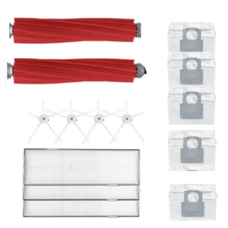 

For Roborock S7 Maxv Ultra/T8plus Main White Pentagonal Brush Antibacterial Cloth Disposable Cloth Filter Dusts Bags A