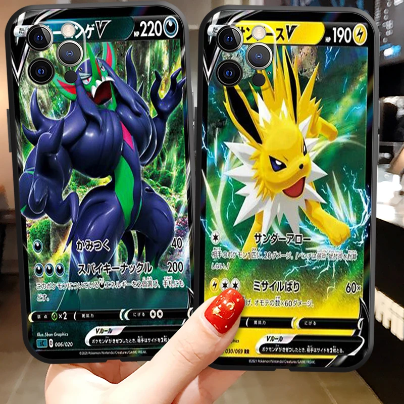 

Pokémon Flash Card Phone Cases For iPhone 11 12 Pro MAX 6S 7 8 Plus XS MAX 12 13 Mini X XR SE 2020 Soft TPU Back Cover Coque
