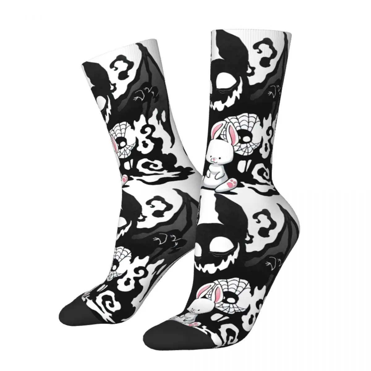 

Funny Crazy Sock for Men Beast Bunny Classic Hip Hop Harajuku Bunny Rabbit Cute Animal Docile Pattern Printed Boys Crew Sock