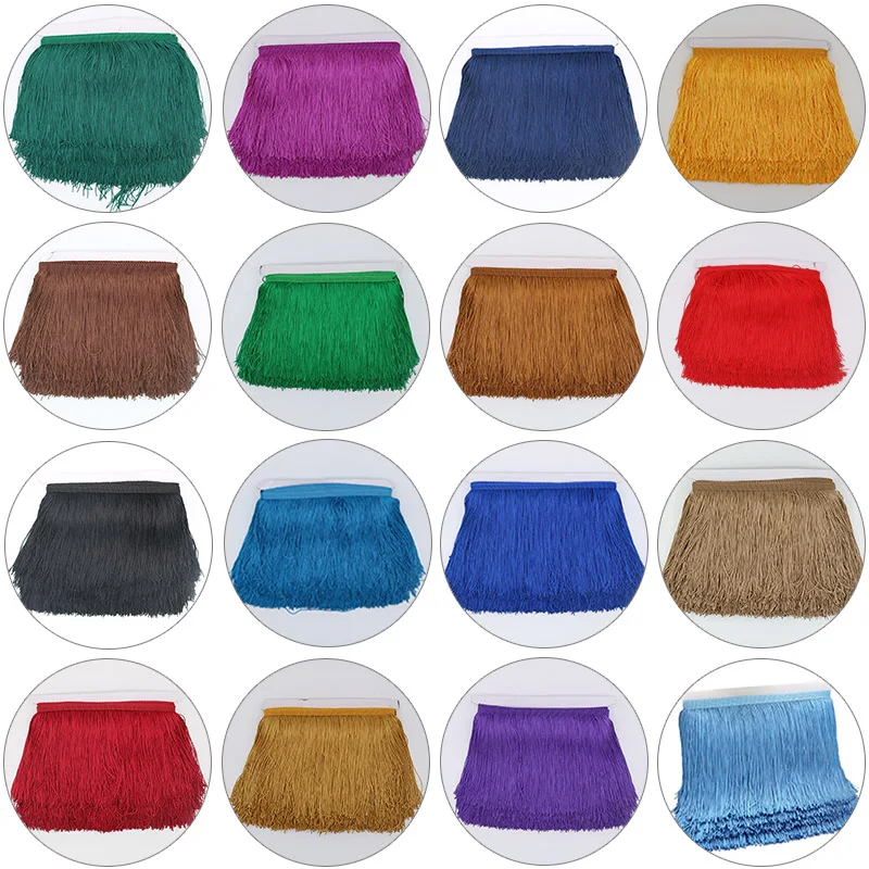 

10 ярдов в упаковке, 30 см ширина, бахрома, отделка, кружева, кисточки из полиэстера, аксессуары для одежды, латиноамериканское свадебное плать...