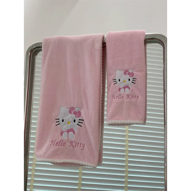 Банные полотенца с рисунком аниме Sanrio для тела Hellokitty Kuromi Melody мягкое полотенце