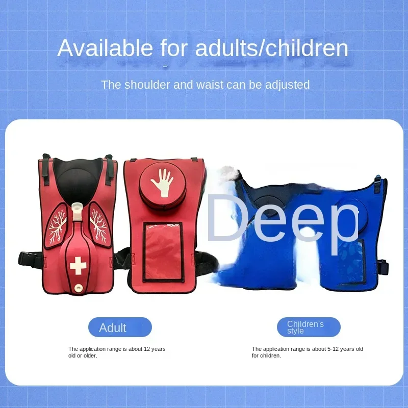 Heimlich training vest for adults and children suffocation rescue airway obstruction teaching aid.