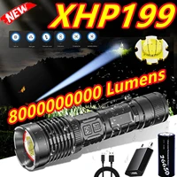 powerful xhp199 led flashlight 18650 high power rechargeable tactical flash light xhp90 usb bright torch xhp70 camping lantern