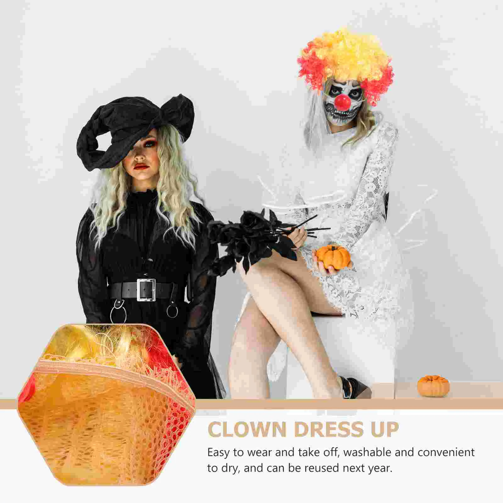 Парики из волос клоуна для вечерние костюма искусственные аксессуары Забавный