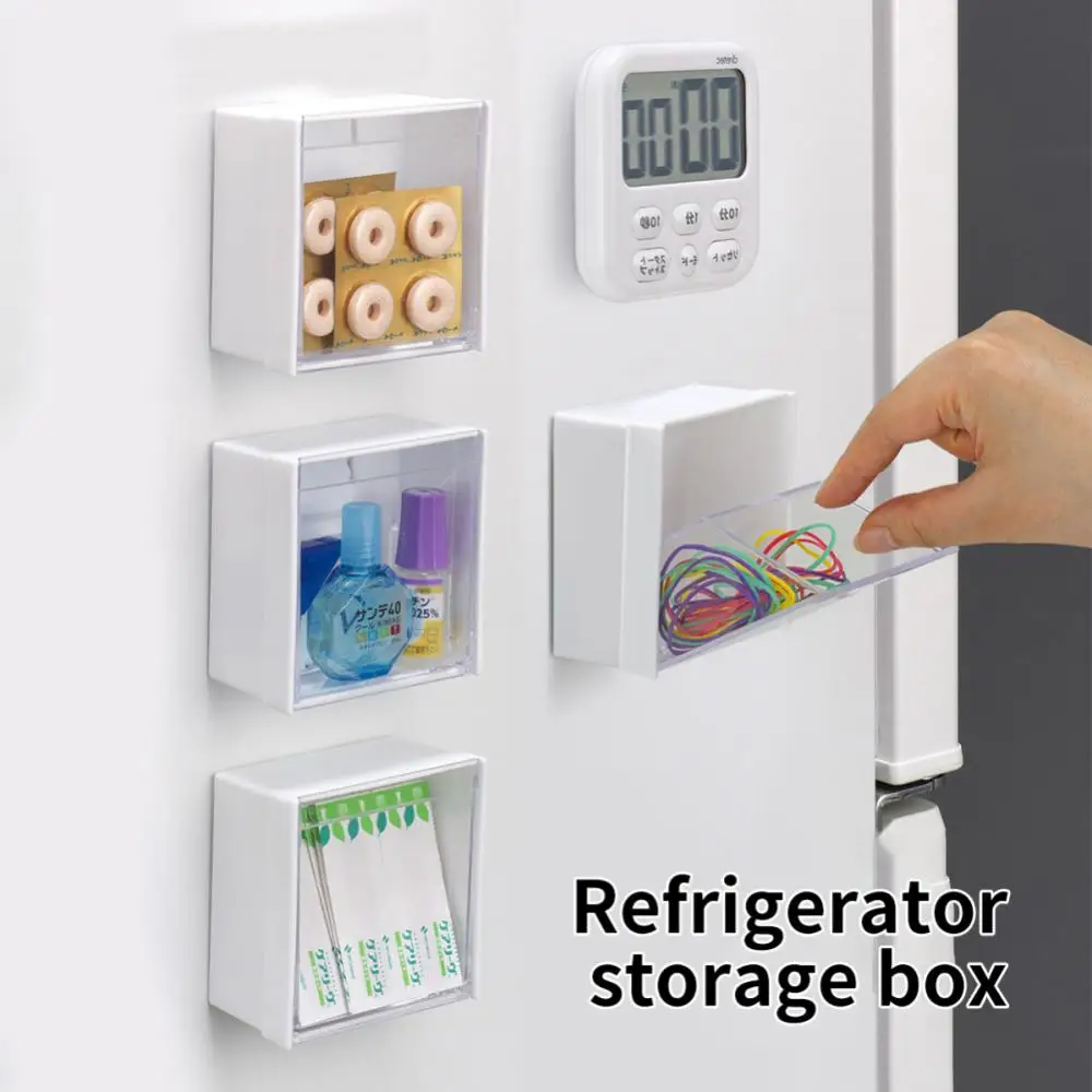 

Small Items Punch Free Basket Refrigerator Storage Box High Quality Wall-mounted Hanging Rack Kitchen Household Magnetic Suction