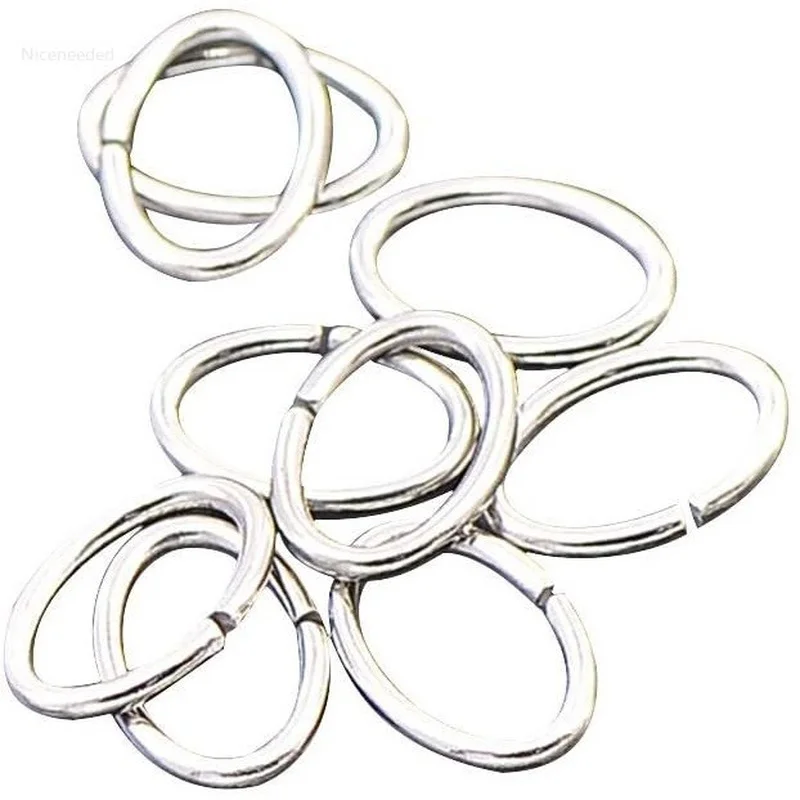 

500pcs Stainless Steel Jump Rings Oval Jump Rings Open Jump Rings for Stainless Steel Hypoallergenic Close But Unsoldered Rings
