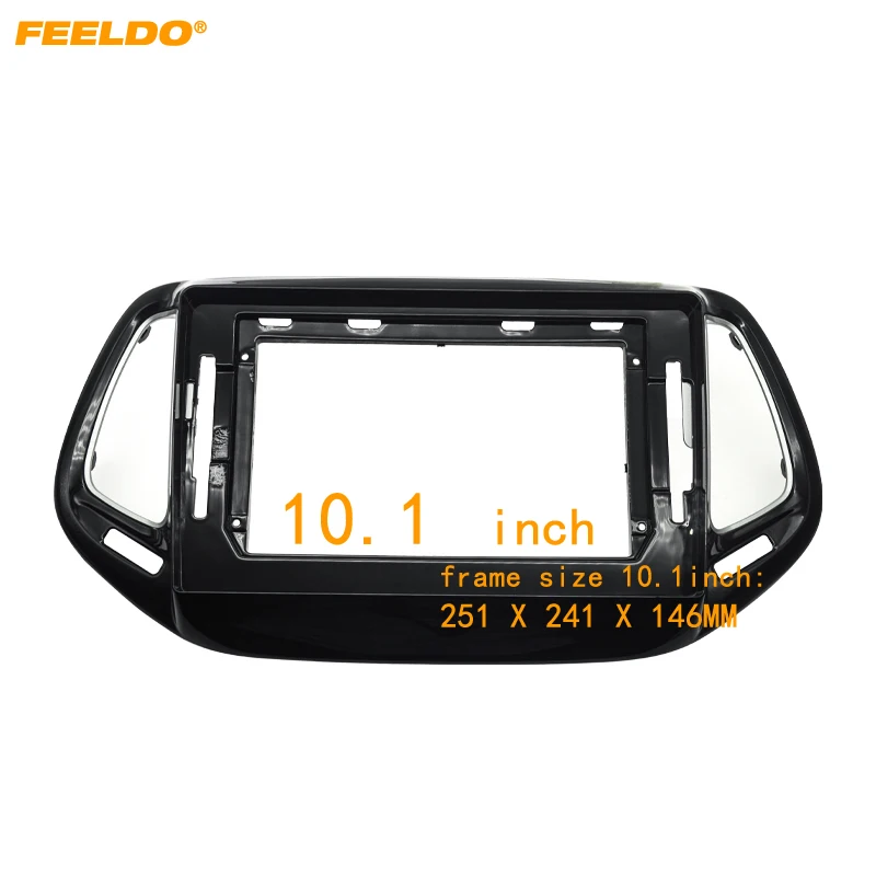 

Автомобильная аудиопанель FEELDO, лицевая панель, рамка для Jeep Compass 10,1 дюйма, большой экран 2DIN, радио, стереопанель, крепление для приборной панели