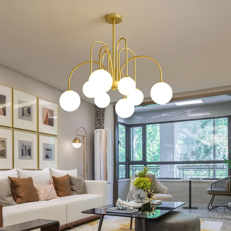 

MDWELL nordic style pendant lights for living room decoration bedroom hanglamp Black/Gold G9 led pendant lamp lustre modern