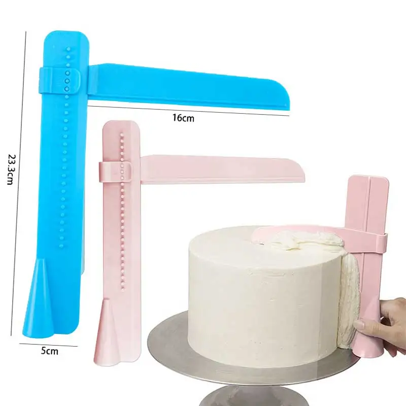 

Cake Edge Scraper Smoother Adjustable Fondant Spatulas Cream Decorating DIY Bakeware Tableware Kitchen Tool Baking Accessories