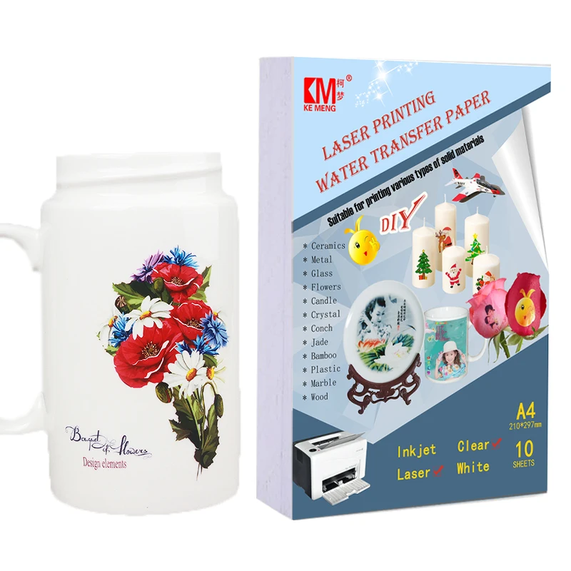 

(20pcs/Lot) A4 Size Laser Water Slide Decal Paper White Background Printing Paper Laser Waterslide Decal Paper Free