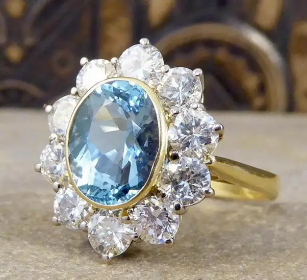 

Женское кольцо с фианитом, в европейском и американском стиле