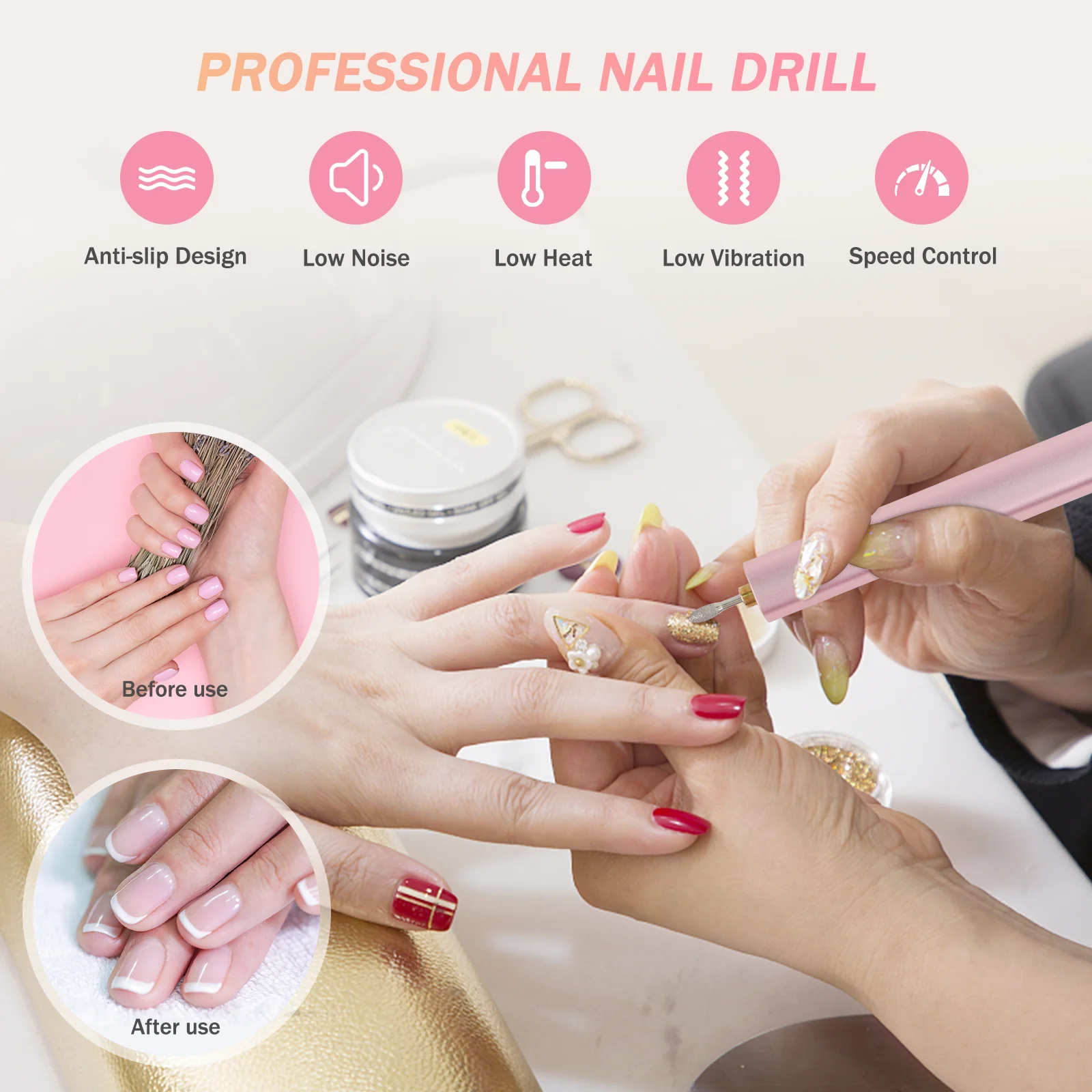 15000 об./мин Профессиональный сверлильный станок для ногтей Электрический