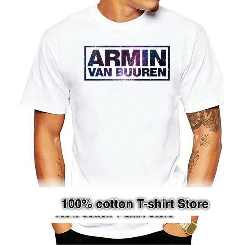 Футболка Armin Van Buuren с надписью State Of Trance Мужская простая футболка короткими