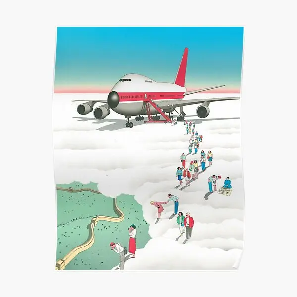 

Surrealism Guy Billout Diatas Awan Poster Decoration Funny Art Room Painting Vintage Home Decor Print Modern Picture No Frame