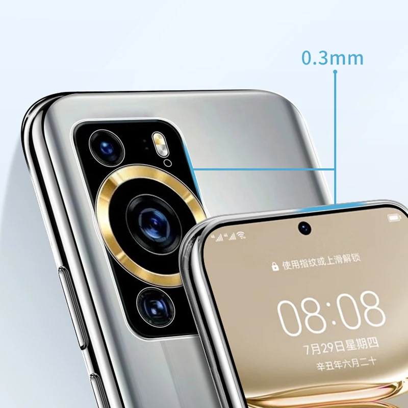 Фото 2023 Прозрачный чехол для телефона Huawei P60 Pro Art мягкий силиконовый ультратонкий прозрачный защитный чехол для мобильного телефона HuaweiP60 P60Pro P60Art №3