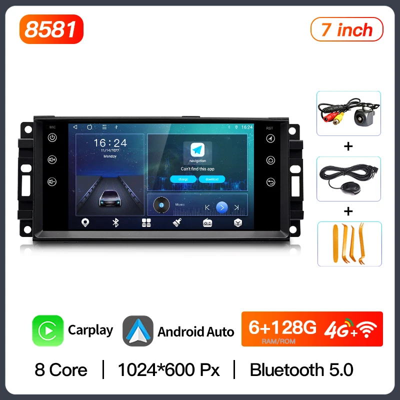 

7 "Для Jeep Grand Cherokee Commander Wrangler Dodge Patriot Chrysler Journey Carplay Android автомобильное радио стерео мультимедиа GPS WIFI