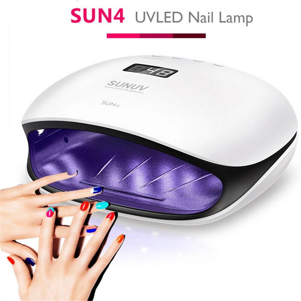 1PC SUN4 Nail Lamp 48W UV LED Nail Dryer for Curing Gels Polish With LCD Display Smart Sensor Manicure Nail Art Salon Equipment