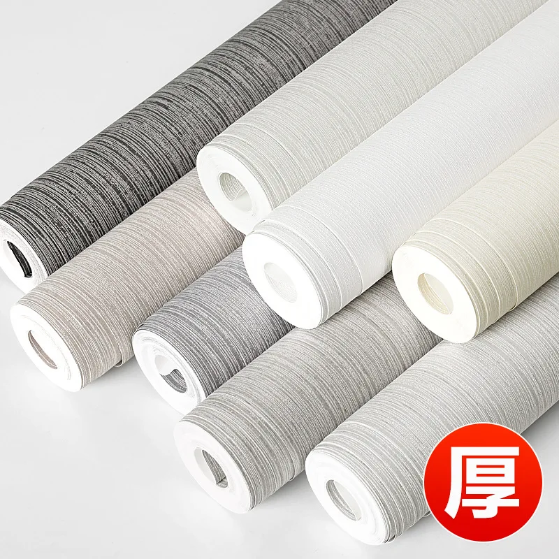 

Linen Pattern Color Modern Minimalist Non-self-adhesive Wallpaper Wallpapers Wall Papers Home Decor