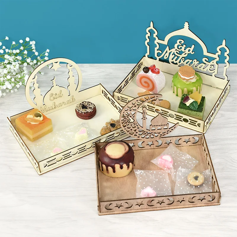 

Деревянные украшения, праздничные украшения для стола, поднос для десертов, поднос для рукоделия, поднос для еды, для домашнего использования