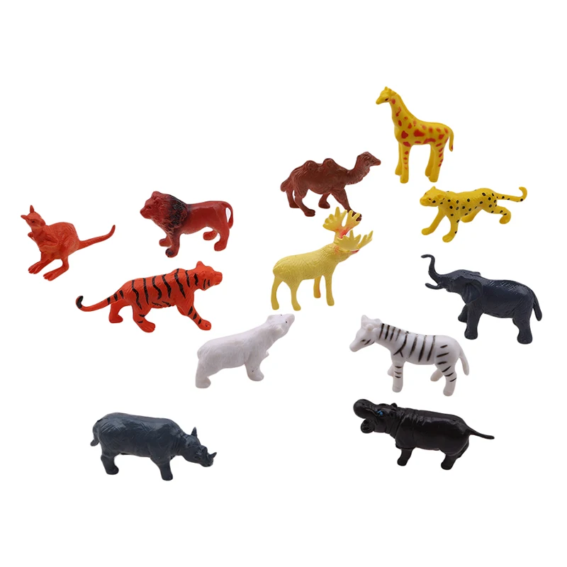 

12pcs/lot Wild Sea Dinosaur Farm Insects Simulation Small Animal Model Of Children's Toys Early Childhood Cognitive Suit