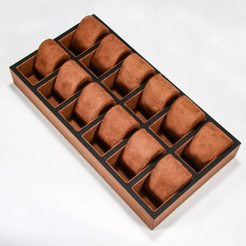 Роскошная деревянная коробка для часов органайзер с 12 отделениями коричневая