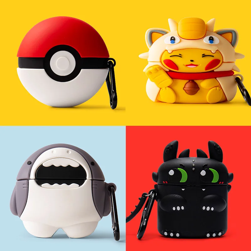 

3D мягкий силиконовый милый мультяшный противоударный чехол для наушников Apple Airpods 1 2 Pro Беспроводная Bluetooth гарнитура чехол для Airpods 3