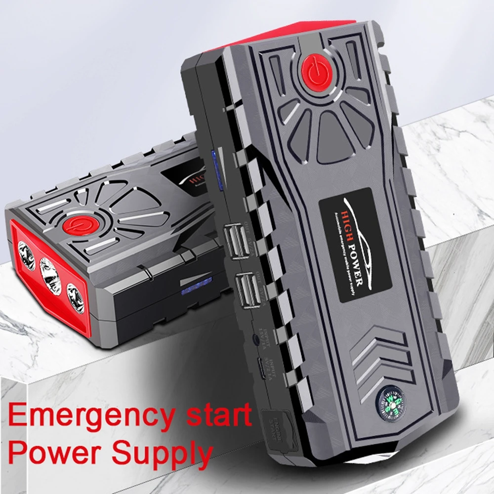 

Emergency Power Battery Starter 12V Portable Battery Power Bank With LED Lights For Car Emergency Booster Starting Device
