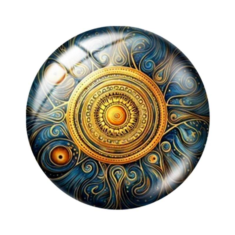 Космическая Мандала 10 шт. 12 мм/18 мм/20 мм/25 мм круглый фотостекло кабошон с плоской