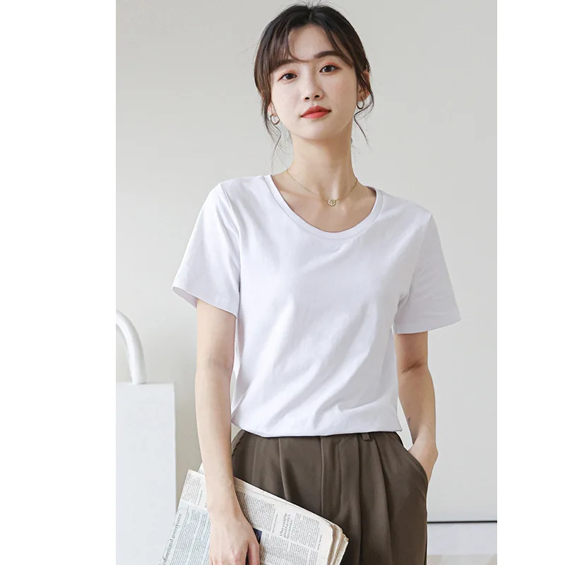 

T-shirt Casual Breathable Short Sleeve Top Tidy Solid Spot 2022