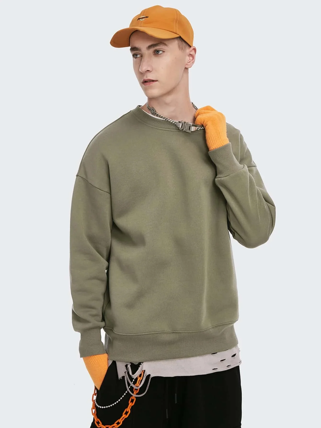 

Мужской свитшот на молнии, с воротником-стойкой