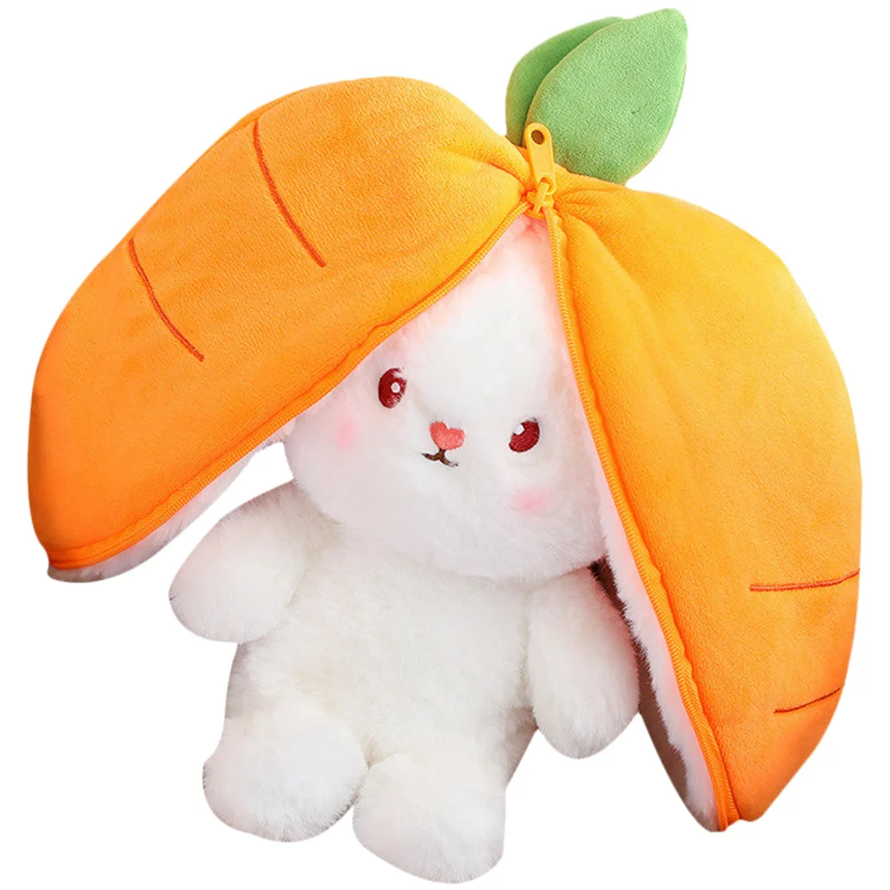 

Plush Toy Bunny Stuffed Animals Rabbit Kids Hiding Carrot Cartoon For Girls
