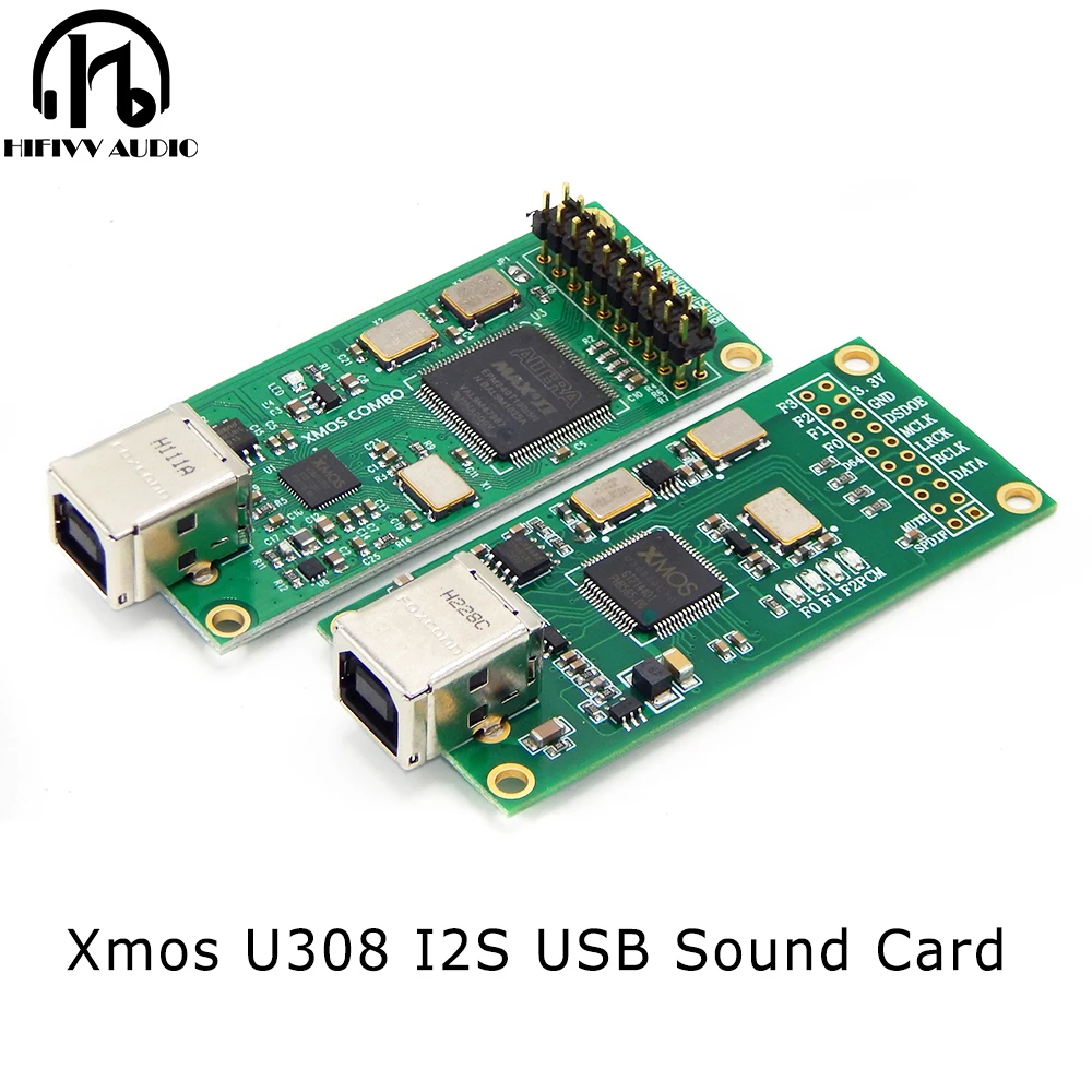 

Audio USB DAC Sound Card XMOS XU308 HI FI Amplifier DIY Decoding USB To I2S Digital Interface Board 384kHz/32bit DSD256 streamer