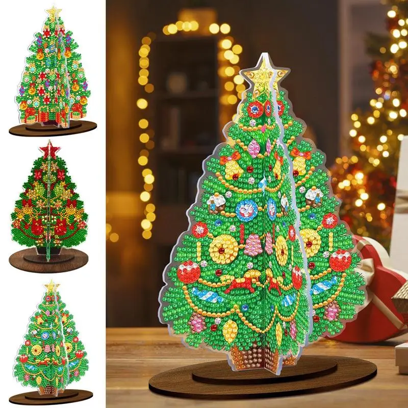 

DIY Christmas Decorations Diamond Painting Christmas Tree Table Decorations DIY Diamond Mosaic Kit Embroidered Christmas Gifts