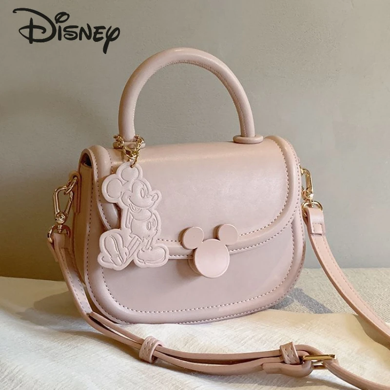 Disney Mickey's New Women's Crossbody Bag Fashionable and Premium Solid Shoulder Bag Small Fresh and Versatile Women's Handbag