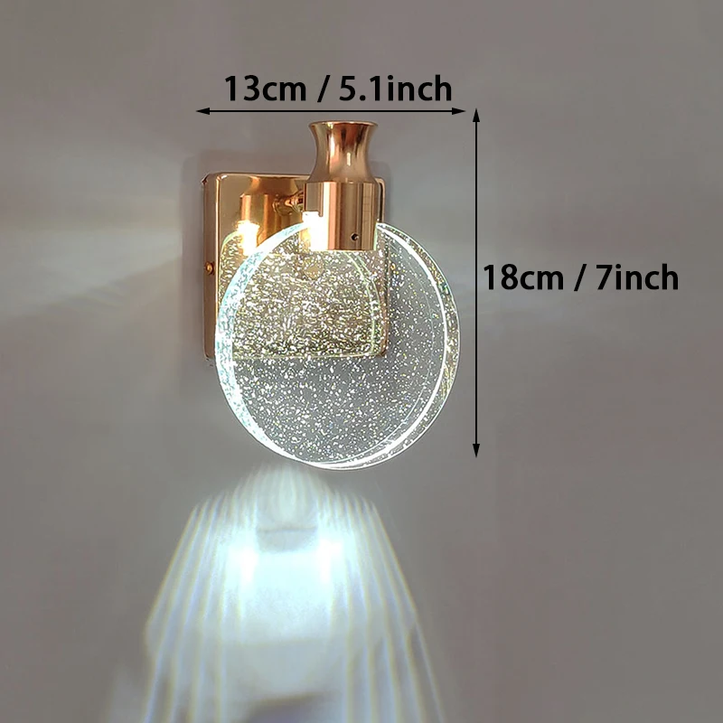 

Современный Хрустальный Светодиодный Настенный Светильник (бра) Золотого/серебряного Цвета, Декоративное Освещение Для Интерьера