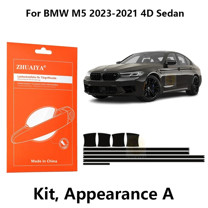 

Защитная пленка ZHUAIYA для красок дверной ручки, ТПУ PPF для BMW M5 2023-2021 4D, автомобильные аксессуары